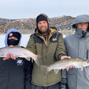 a person holding a fish